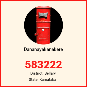 Dananayakanakere pin code, district Bellary in Karnataka
