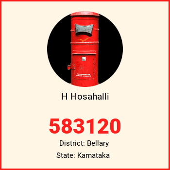 H Hosahalli pin code, district Bellary in Karnataka