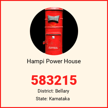 Hampi Power House pin code, district Bellary in Karnataka