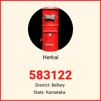 Herkal pin code, district Bellary in Karnataka
