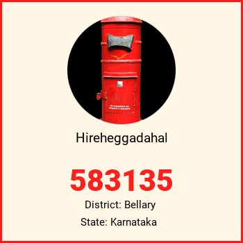 Hireheggadahal pin code, district Bellary in Karnataka