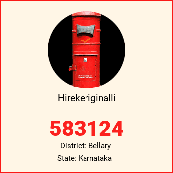 Hirekeriginalli pin code, district Bellary in Karnataka