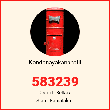 Kondanayakanahalli pin code, district Bellary in Karnataka
