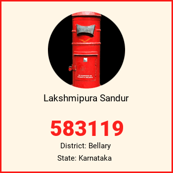 Lakshmipura Sandur pin code, district Bellary in Karnataka
