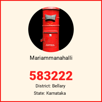 Mariammanahalli pin code, district Bellary in Karnataka