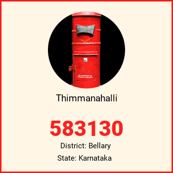 Thimmanahalli pin code, district Bellary in Karnataka