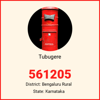 Tubugere pin code, district Bengaluru Rural in Karnataka