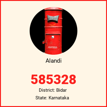 Alandi pin code, district Bidar in Karnataka