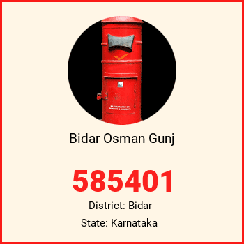 Bidar Osman Gunj pin code, district Bidar in Karnataka