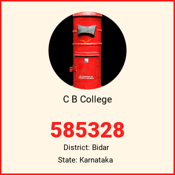C B College pin code, district Bidar in Karnataka