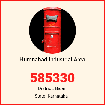 Humnabad Industrial Area pin code, district Bidar in Karnataka