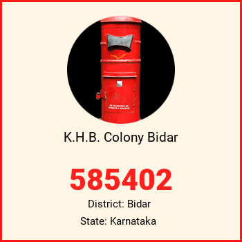 K.H.B. Colony Bidar pin code, district Bidar in Karnataka