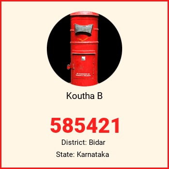 Koutha B pin code, district Bidar in Karnataka