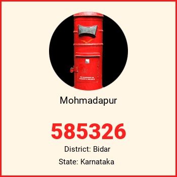 Mohmadapur pin code, district Bidar in Karnataka