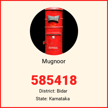Mugnoor pin code, district Bidar in Karnataka