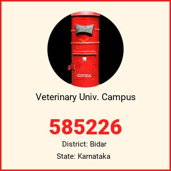 Veterinary Univ. Campus pin code, district Bidar in Karnataka