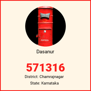 Dasanur pin code, district Chamrajnagar in Karnataka