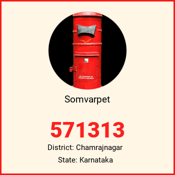 Somvarpet pin code, district Chamrajnagar in Karnataka