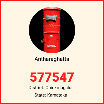 Antharaghatta pin code, district Chickmagalur in Karnataka