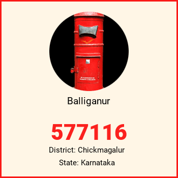 Balliganur pin code, district Chickmagalur in Karnataka