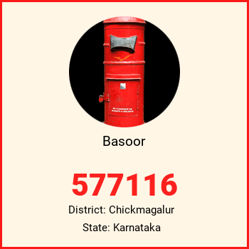 Basoor pin code, district Chickmagalur in Karnataka
