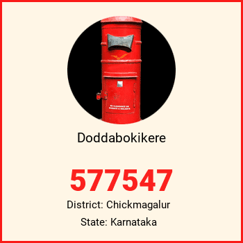 Doddabokikere pin code, district Chickmagalur in Karnataka