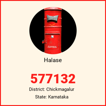 Halase pin code, district Chickmagalur in Karnataka