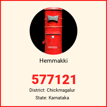 Hemmakki pin code, district Chickmagalur in Karnataka