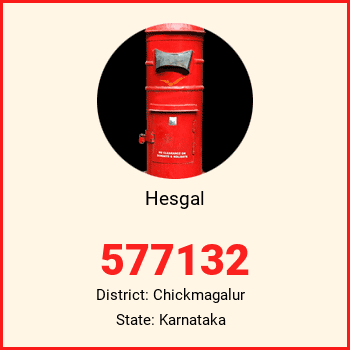 Hesgal pin code, district Chickmagalur in Karnataka