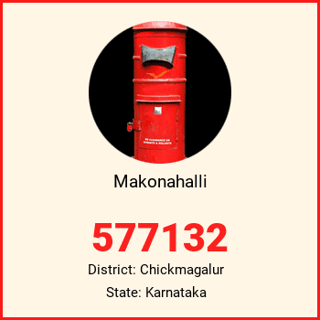Makonahalli pin code, district Chickmagalur in Karnataka