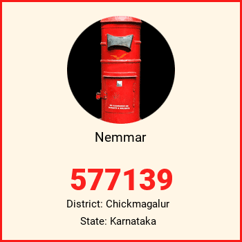 Nemmar pin code, district Chickmagalur in Karnataka