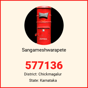 Sangameshwarapete pin code, district Chickmagalur in Karnataka