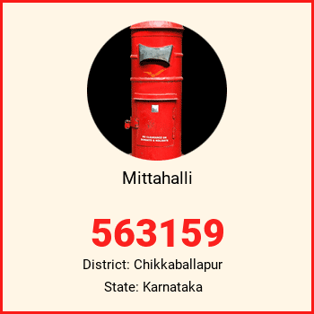 Mittahalli pin code, district Chikkaballapur in Karnataka