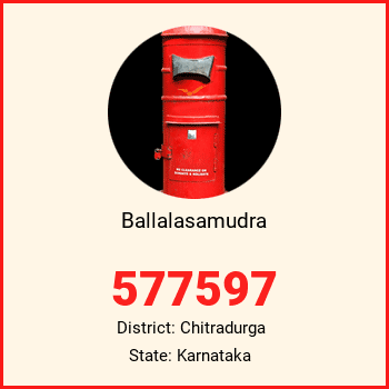 Ballalasamudra pin code, district Chitradurga in Karnataka
