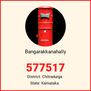 Bangarakkanahally pin code, district Chitradurga in Karnataka
