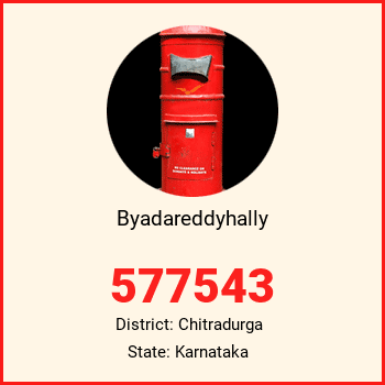 Byadareddyhally pin code, district Chitradurga in Karnataka