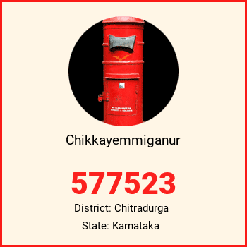 Chikkayemmiganur pin code, district Chitradurga in Karnataka