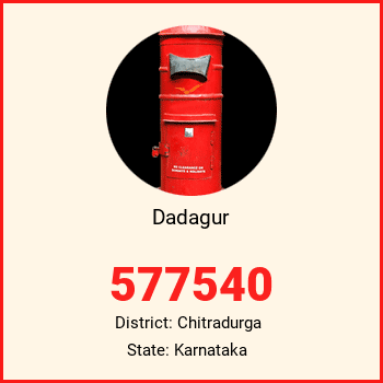 Dadagur pin code, district Chitradurga in Karnataka