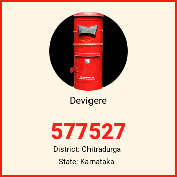 Devigere pin code, district Chitradurga in Karnataka