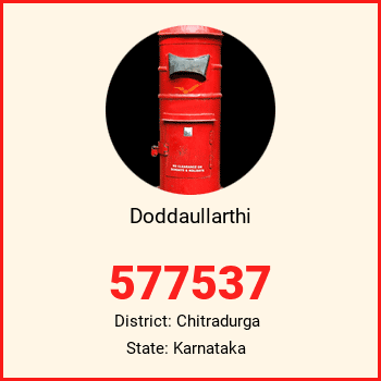 Doddaullarthi pin code, district Chitradurga in Karnataka