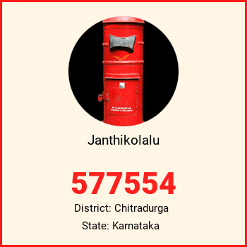 Janthikolalu pin code, district Chitradurga in Karnataka
