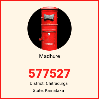 Madhure pin code, district Chitradurga in Karnataka
