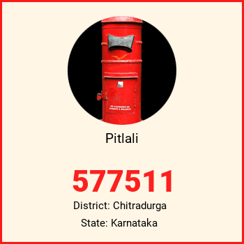 Pitlali pin code, district Chitradurga in Karnataka