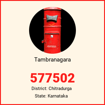 Tambranagara pin code, district Chitradurga in Karnataka