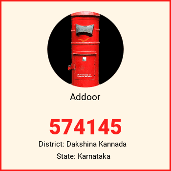 Addoor pin code, district Dakshina Kannada in Karnataka