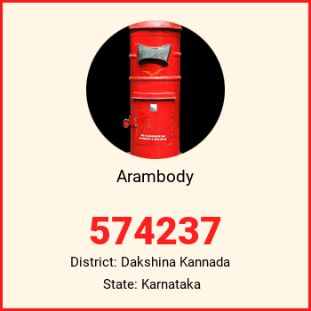 Arambody pin code, district Dakshina Kannada in Karnataka