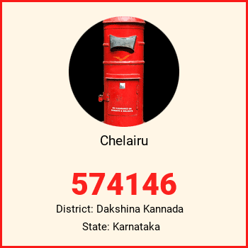 Chelairu pin code, district Dakshina Kannada in Karnataka