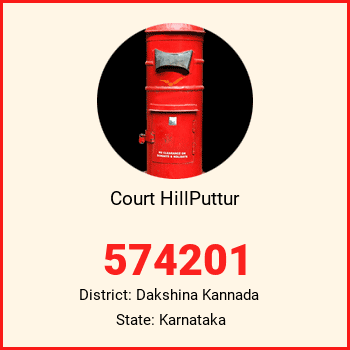 Court HillPuttur pin code, district Dakshina Kannada in Karnataka