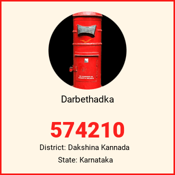 Darbethadka pin code, district Dakshina Kannada in Karnataka