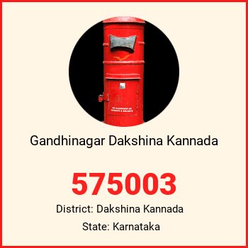 Gandhinagar Dakshina Kannada pin code, district Dakshina Kannada in Karnataka